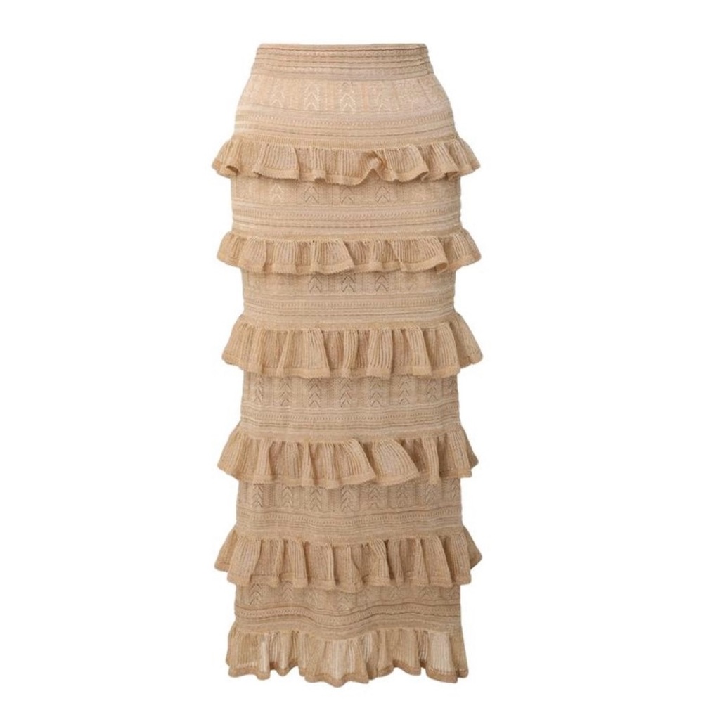 Zimmermann Tan Midi Skirt